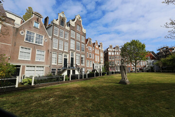 The characteristic buildings of the city of Amsterdam