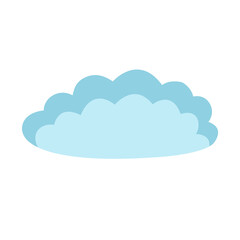 Simple cute cloud. Vector clip art in hand drawn style