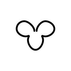 Rabit line icon. Simple style Easter holiday poster background symbol. Logo design element. T-shirt printing. Vector for sticker.