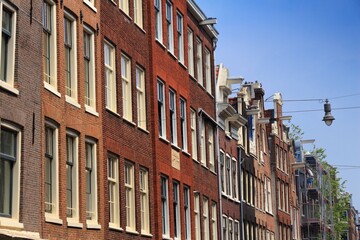 Fototapeta premium Street in Amsterdam city, Netherlands