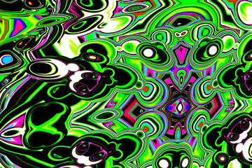 VIBRANT ZANY DIGITAL OP ART 
