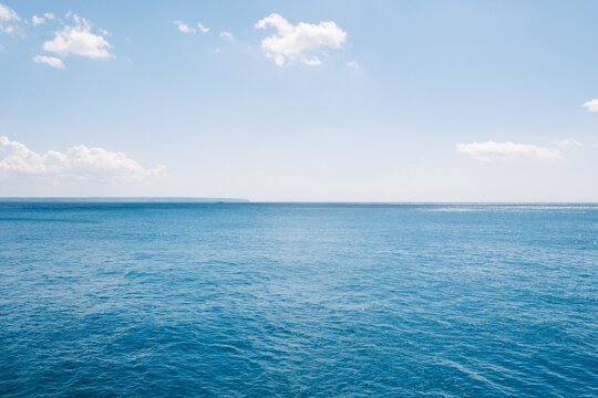 Mediterranean seaview with blue sky in sunny day