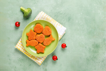 Delicious frozen fish nuggets.