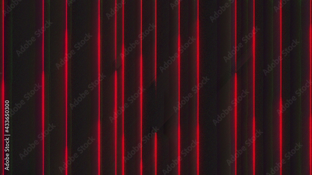 Poster computer generated chromatic aberration bands. pixel multi-colored neon noise. 3d rendering abstract