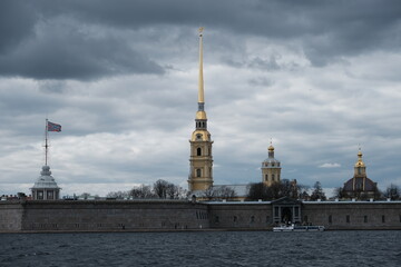 Saint Petersburg, Russia, Peter and Paul Fortress, view from the Neva River