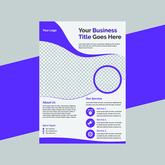 Business flyer leaflet design template vector