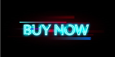 neon sign in the night buy now