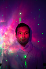 Mann im Universum