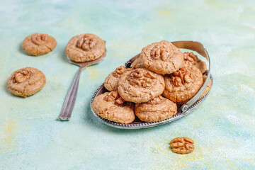 Homemade delicious walnut cookies.