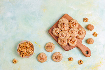 Homemade delicious walnut cookies.