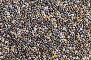 Nutritious chia seeds.