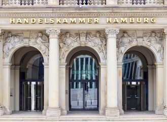 Hamburg Handelskammer - obrazy, fototapety, plakaty