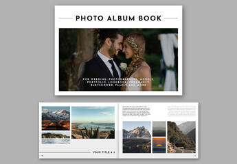 Horizontal Photo Album Book Layout