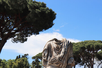 old historic stone statue figure