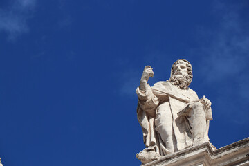 Fototapeta na wymiar christian catholic vatican stone statue