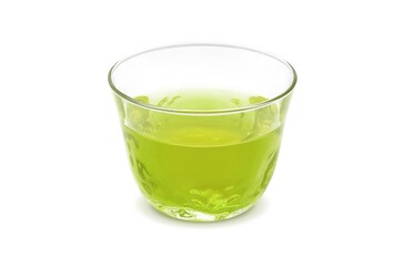 グラス 緑茶 飲み物 イラスト リアル
