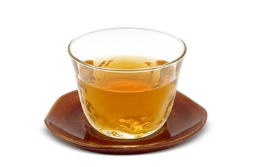 グラス 麦茶 ほうじ茶 飲み物 イラスト リアル 茶托