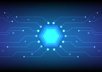 Circuit technology background with hi-tech digital data connection system and computer electronic desing