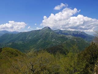 suggestivo panorama sul Monte Cacume in provincia di Frosinone in Italia