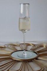 glass of water on a table as a decor