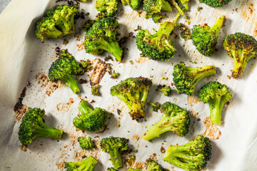 Homemade Organic Roasted Green Broccoli