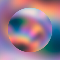 Aesthetic Sphere Liquid Colorful Round Shape Gradient for Creative Futuristic Abstract Design with Minimal Bright Neon Graphic Style. Vibrant Concept Digital Art.