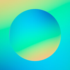 Aesthetic Sphere Liquid Colorful Round Shape Gradient for Creative Futuristic Abstract Design with Minimal Bright Neon Graphic Style. Vibrant Concept Digital Art.