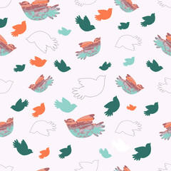 Flying birds pattern 2