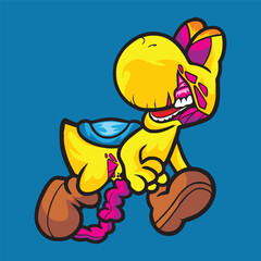 Dino Zombie Tshirt Design