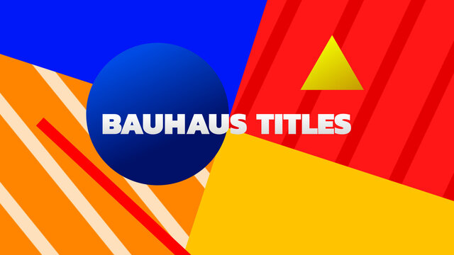 Colorful Cool Bauhaus Titles