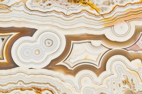 Macro texture photography of the colors and patterns in a Lace agate from Mexico