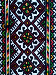 Ukrainian embroidery on the canvas
