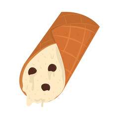 dessert roll with cream