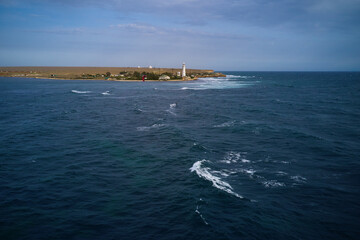 Lighthouse in Tarkhankut national Park in the Republic of Crimea