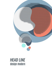 Bright geometric shapes, circle, stripes, fluid. Overlap banner template for social media. Business or technology presentation design template, brochure or flyer template. Vector