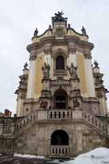 Fototapeta na wymiar Architectural ensemble of St. George's Cathedral in Lviv, Ukraine.