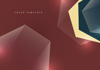 Trendy abstract background. Composition of geometric shapes and lines. Vector