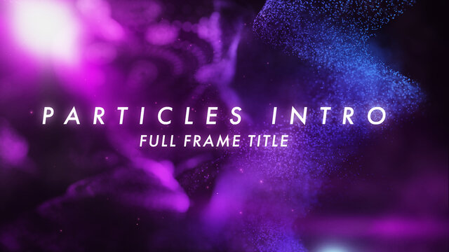 Particles Intro Full Frame Title