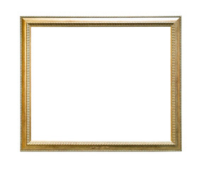 narrow simple gilded wooden picture frame cutout