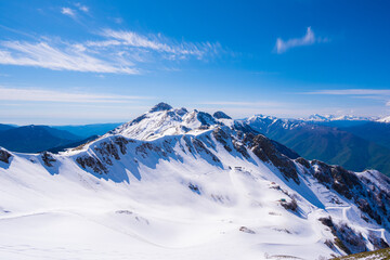 Obraz premium Snow Europe Mountain Landscape Beautiful View Sunny Valley High Mountain Peak