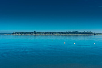 The Chiemsee Lake in the Bavarian Alps Germany