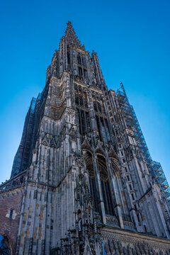 The belltower of Ulm Cathedral, the tallest church in the world, Germany