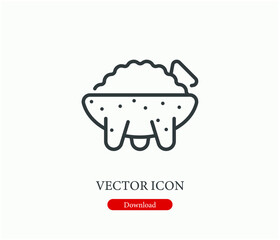 Guacamole vector icon.  Editable stroke. Symbol in Line Art Style for Design, Presentation, Website or Apps Elements, Logo. Pixel vector graphics - Vector