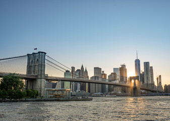Fototapeta na wymiar Sonnenuntergang in New York City 