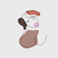 Hand drawn minimalist dog