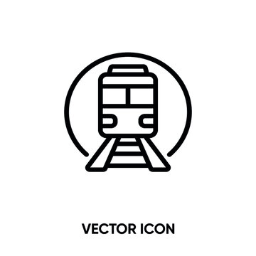 Subway vector icon . Modern, simple flat vector illustration for website or mobile app. Metro symbol, logo illustration. Pixel perfect vector graphics	