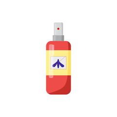 Insect repellent spray. Vector illustration in cartoon style.