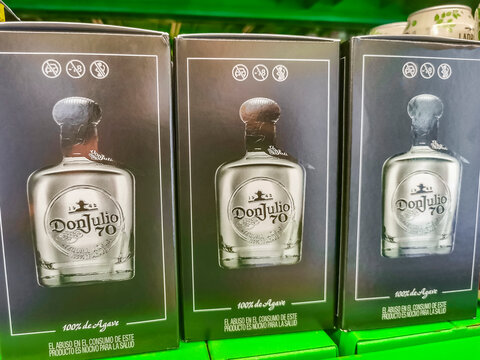 Buy Don Julio 70 Tequila on the supermarket shelf Mexico.