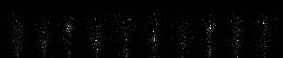 Splashing water on a black background