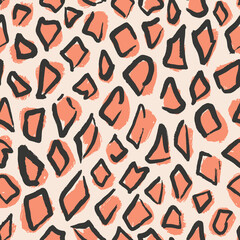 Abstract leo seamless repeat pattern. Vector safari animal all over surface print.
